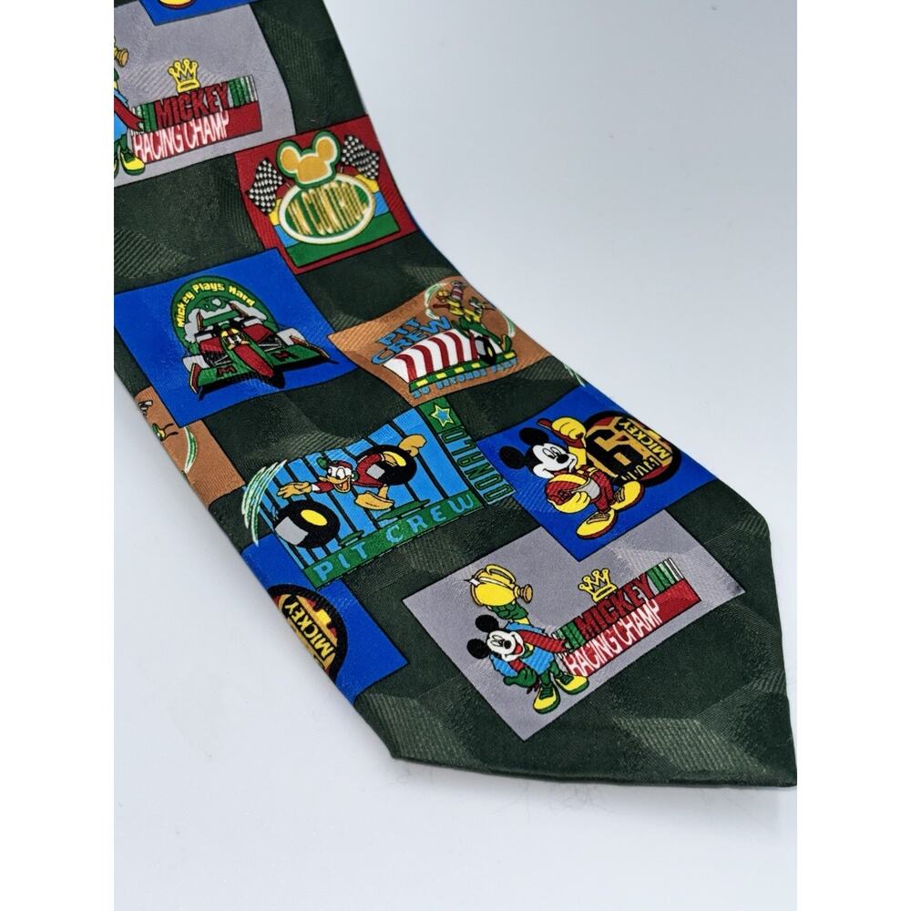 Mickey Unlimited Mouse Racing Champ Pit Crew Multicolor Necktie Donald Duck